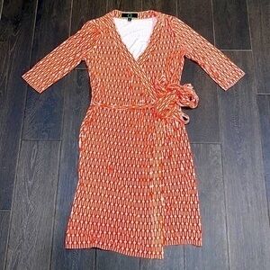C wonder coral wrap dress